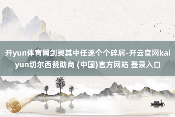 开yun体育网剑灵其中任逐个个碎屑-开云官网kaiyun切尔西赞助商 (中国)官方网站 登录入口