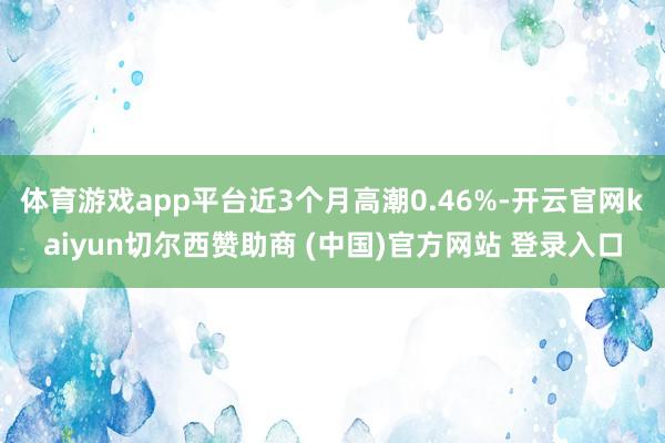 体育游戏app平台近3个月高潮0.46%-开云官网kaiyun切尔西赞助商 (中国)官方网站 登录入口